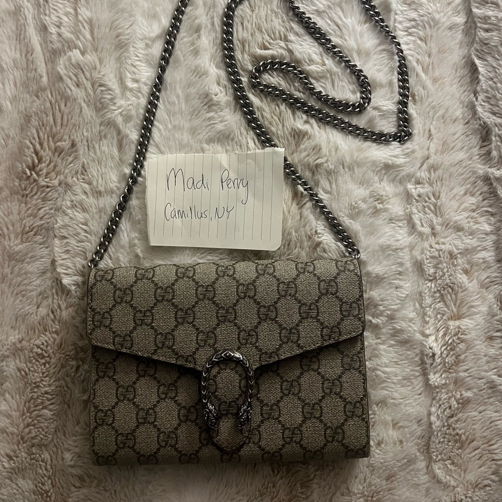 Gucci GG Dionysus Supreme Wallet on Chain